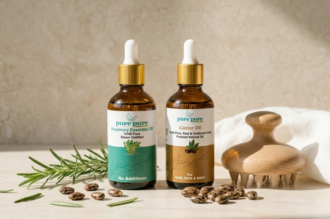 أفضل مجموعة زيوت لعلاج تساقط الشعر وتكثيفه طبيعيًا